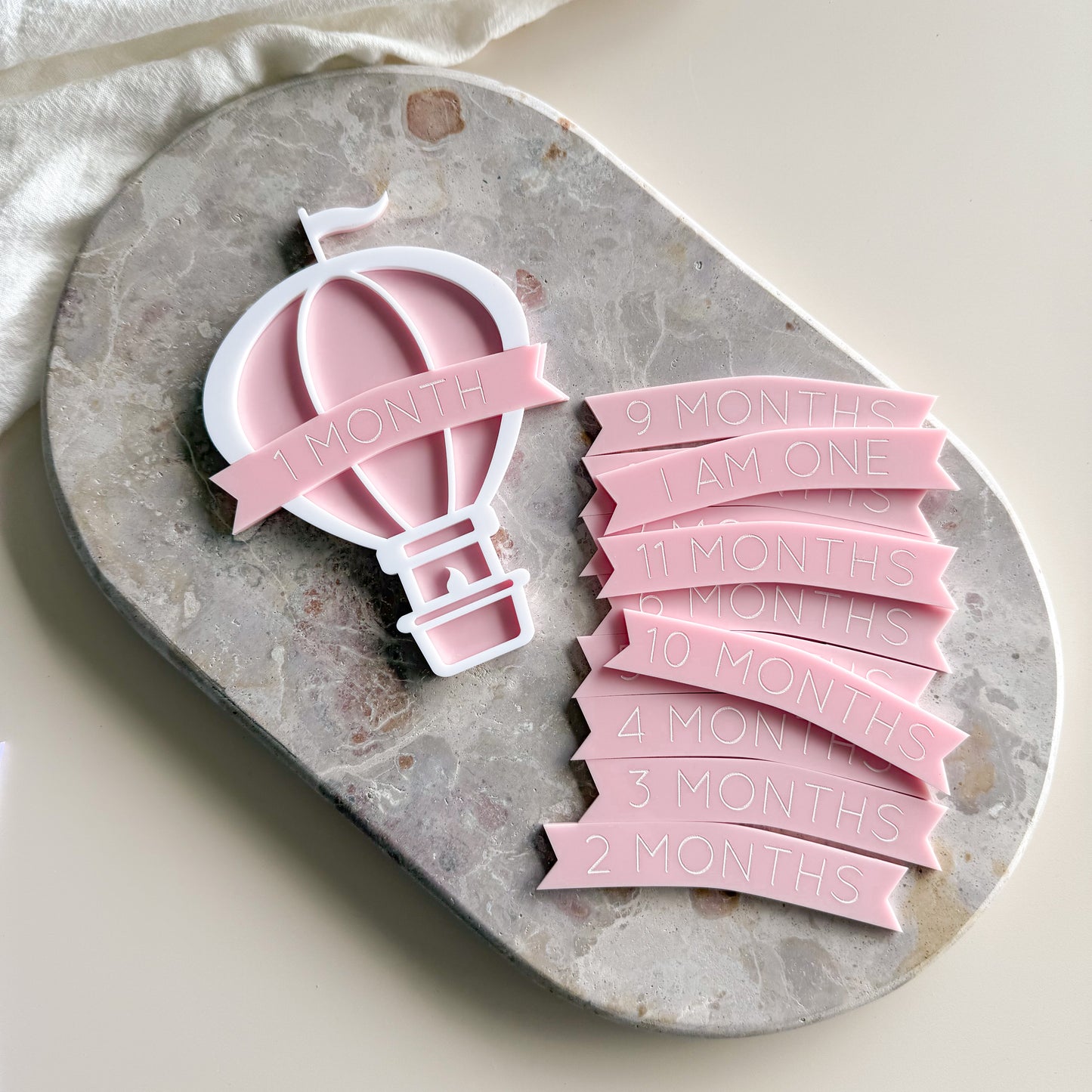 Hot Air Balloon Interchangeable Milestone Set