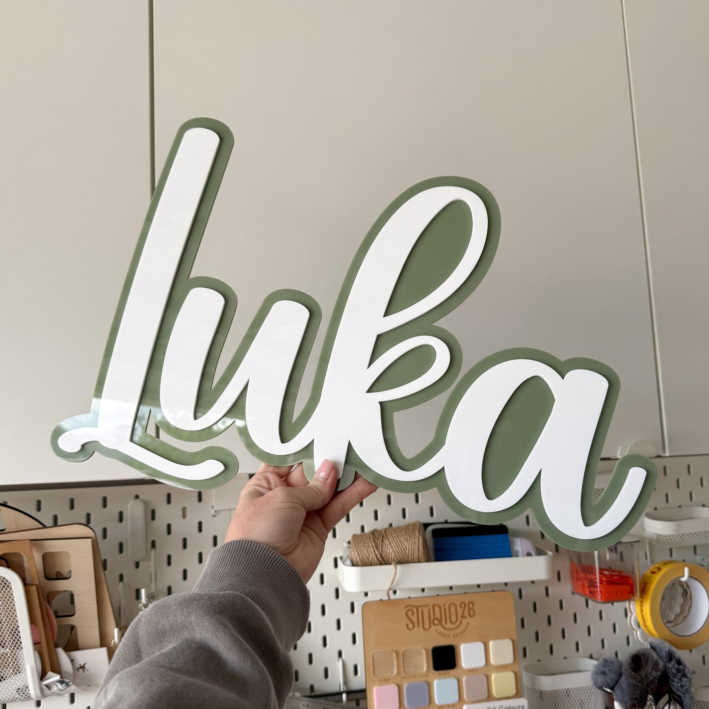 Double Layer Name Sign