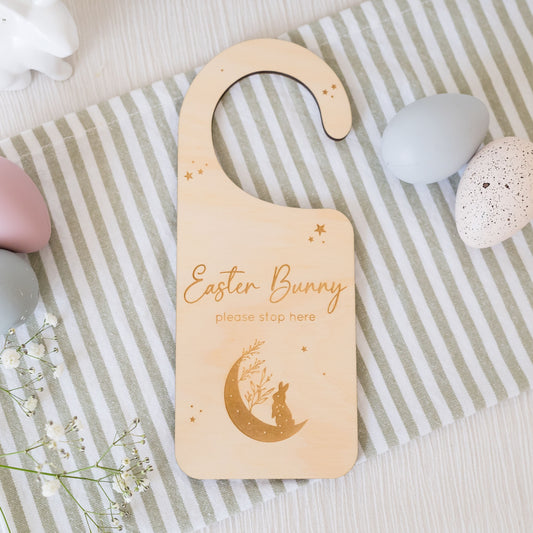 Easter Bunny Stop Here Door Hanger