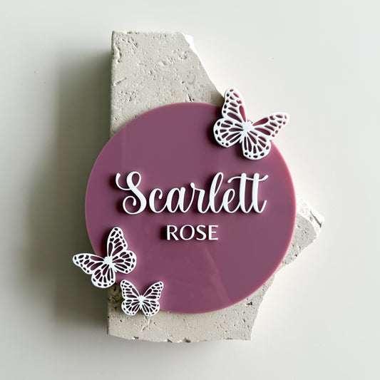 Butterfly Birth Announcement