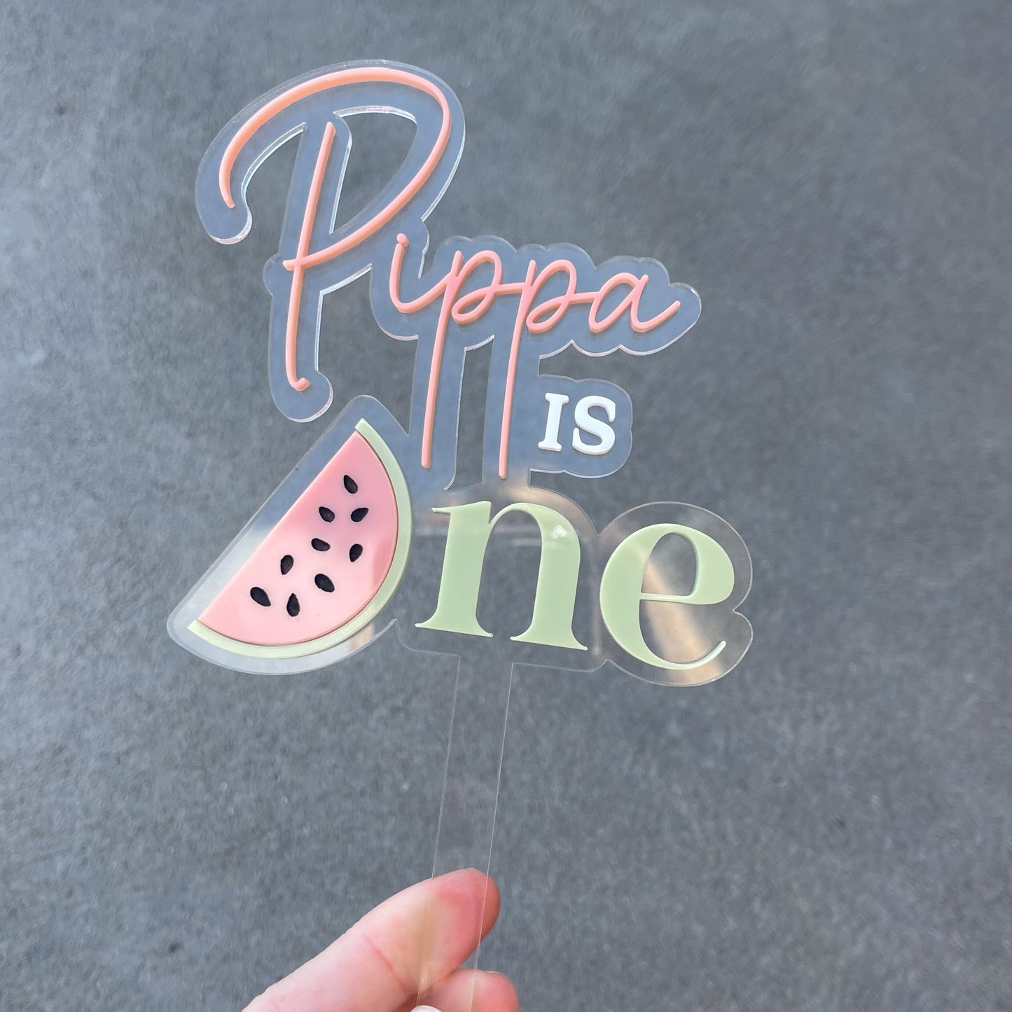 Watermel’ONE’ cake topper