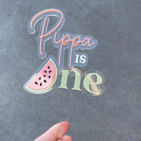 Watermel’ONE’ cake topper