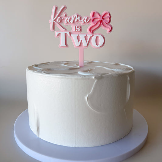 Bow Personalised Cake Topper