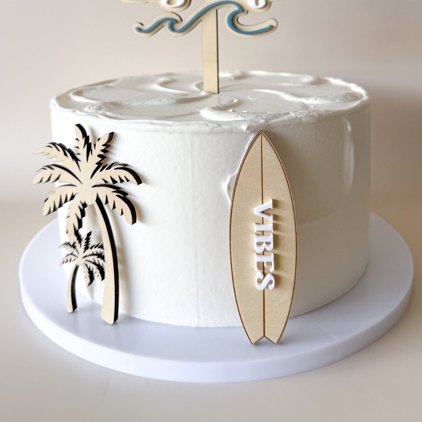 Coastal Wave Personalised Cake Topper