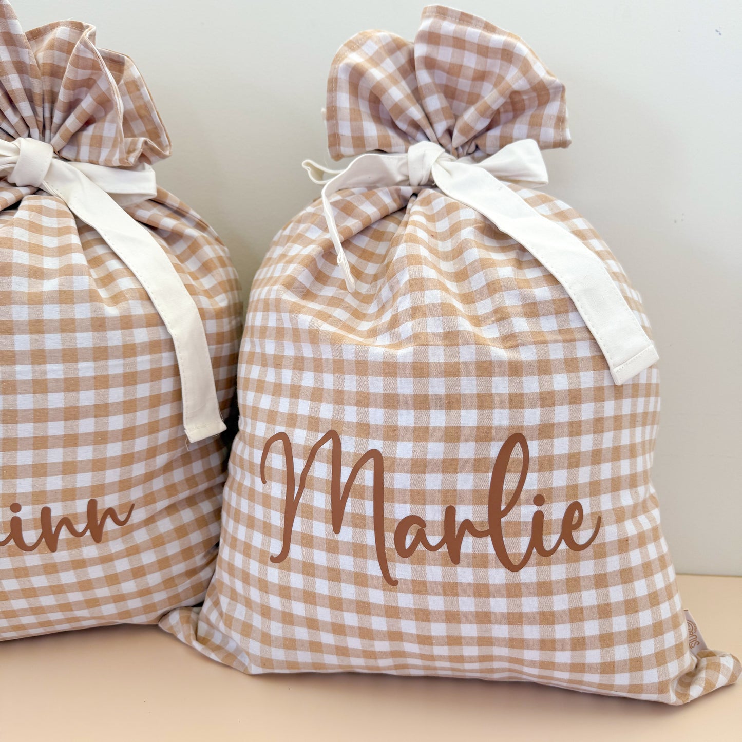 Gingham Santa Sack