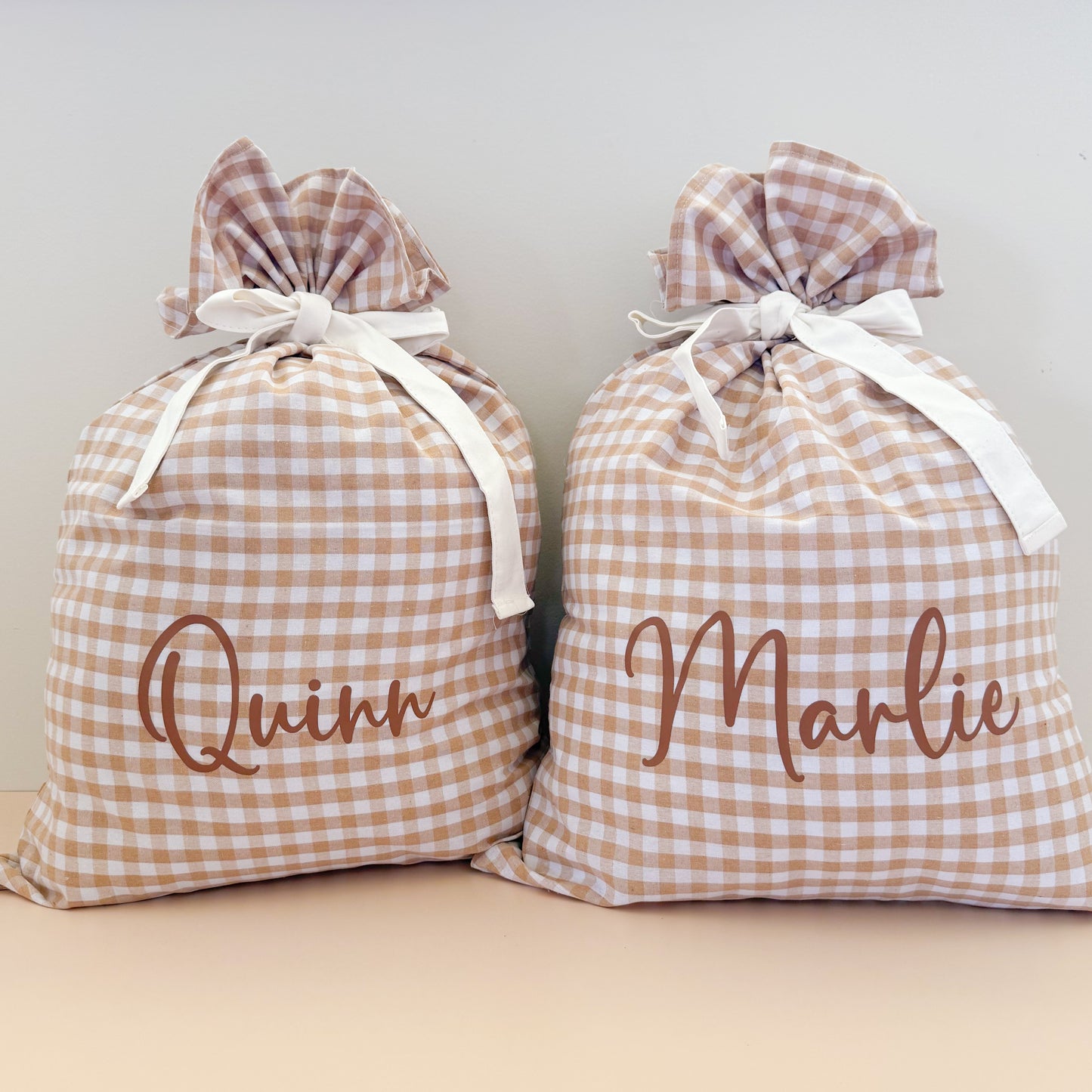 Gingham Santa Sack