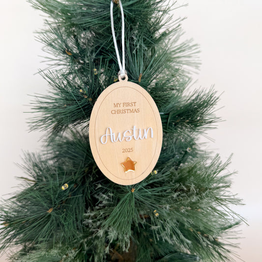 Oval First Christmas Ornament