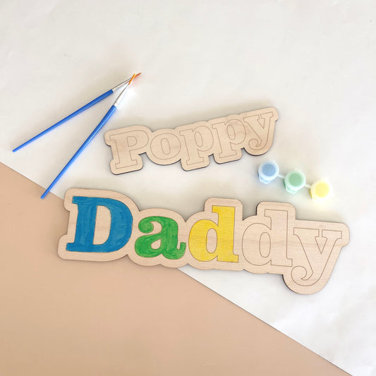 DIY Paint Father's Day Plaque
