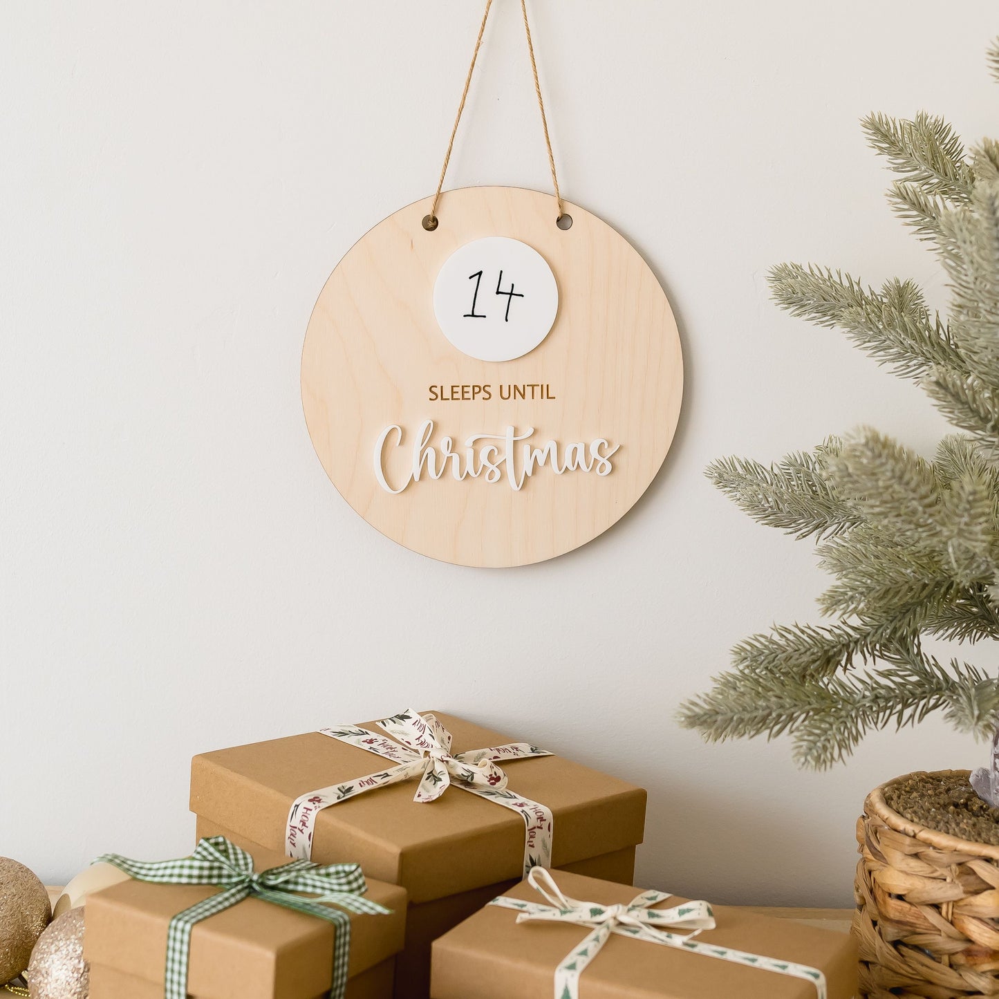 Christmas Countdown Hanging Plaque