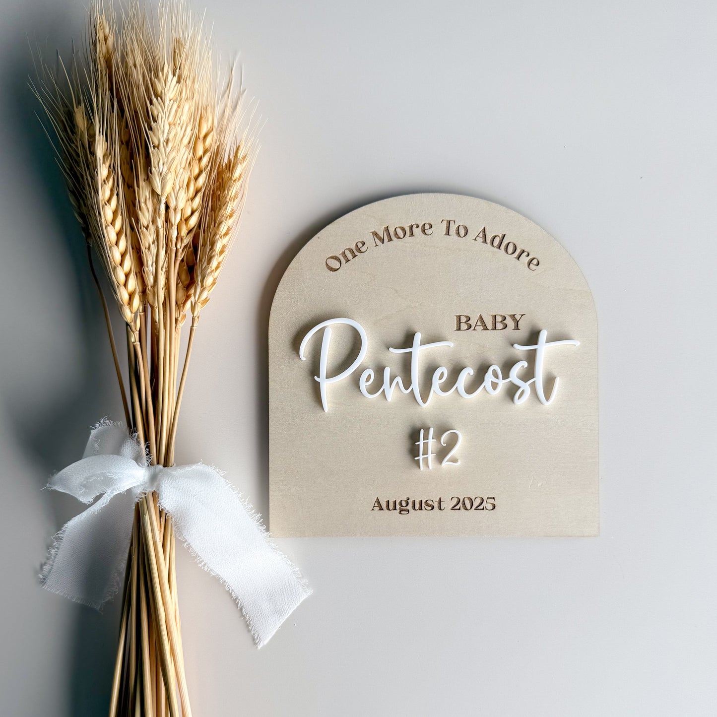 Personalised Arch Pregnancy Announcement Plaque