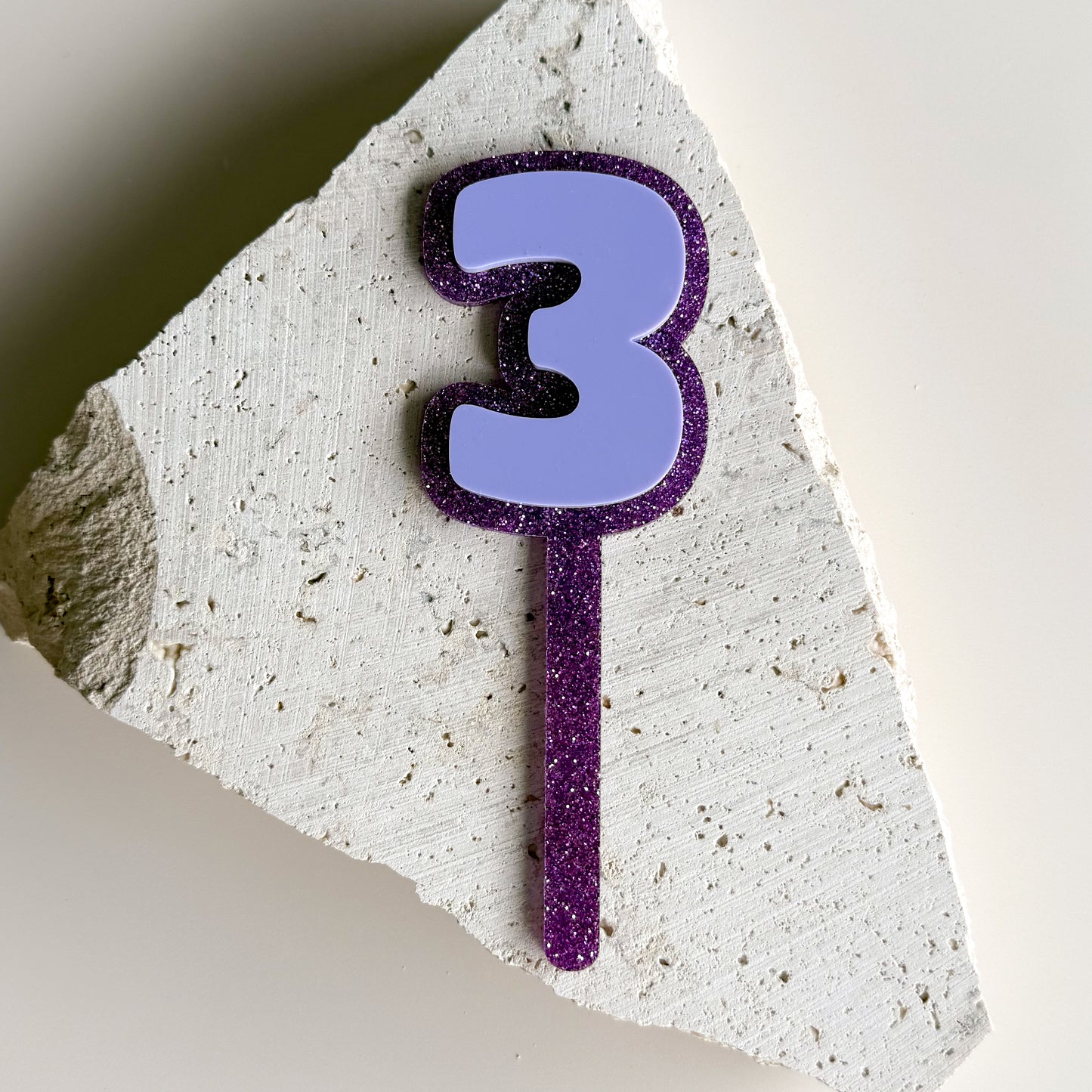 Number Cake Topper Double Layered