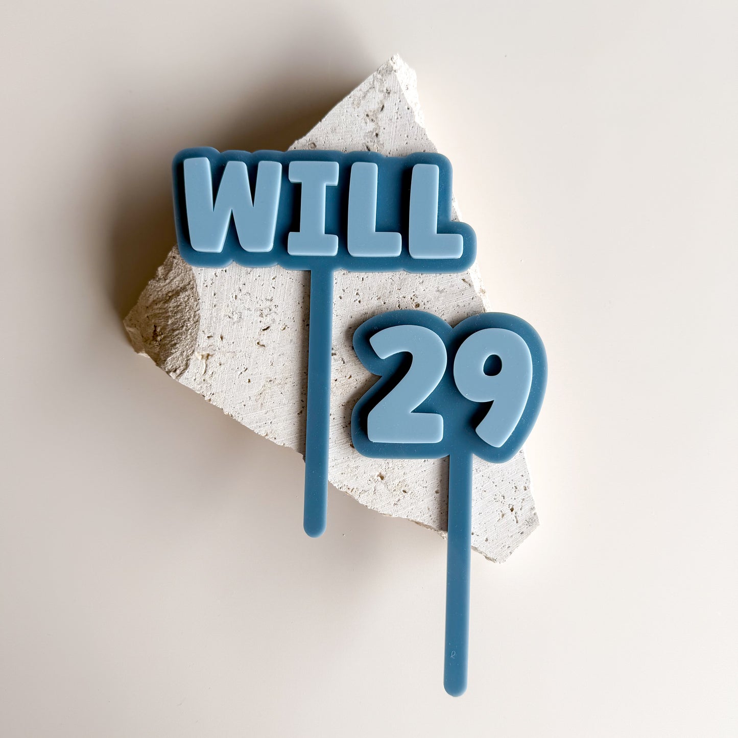 Number Cake Topper Double Layered