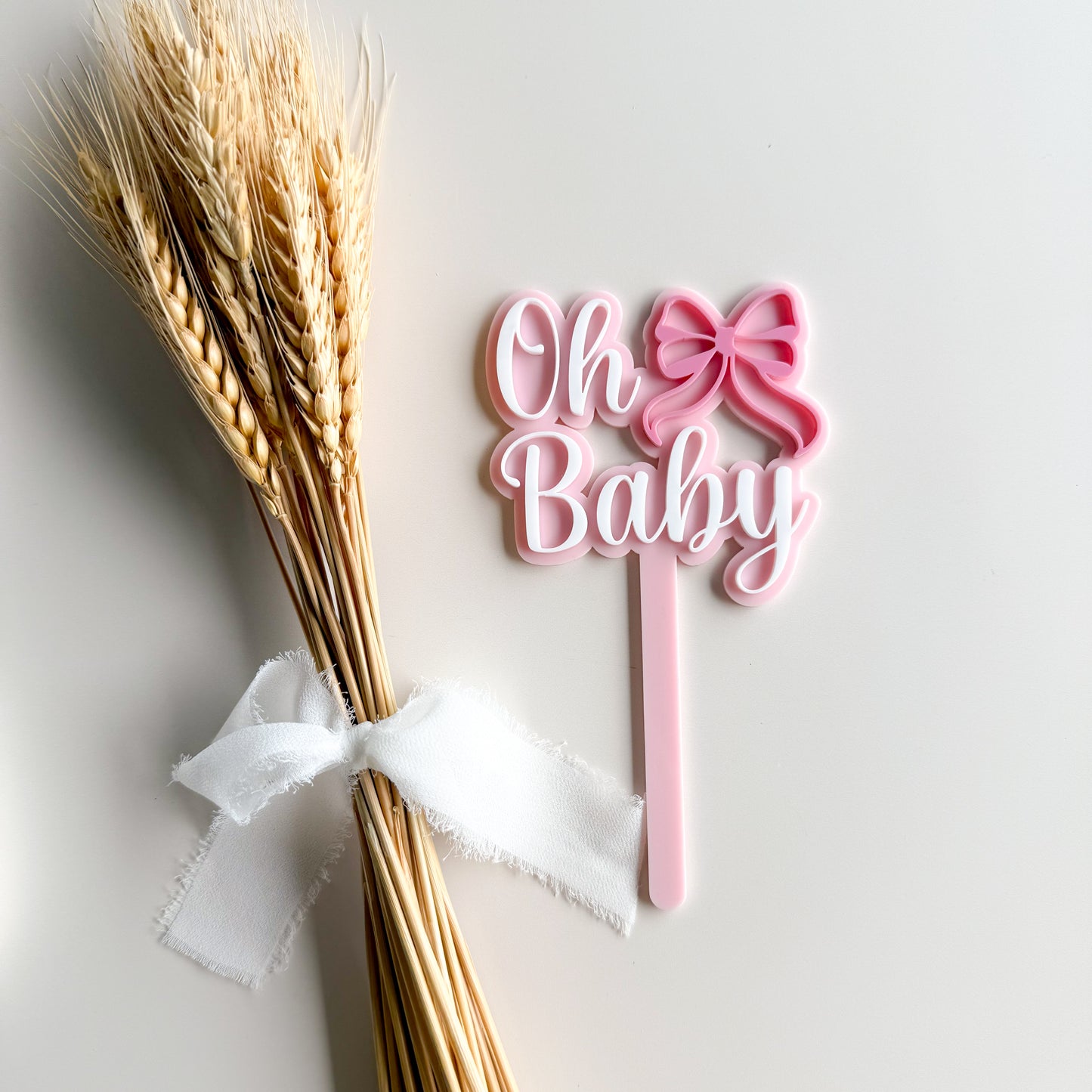 Oh Baby Bow Cake Topper