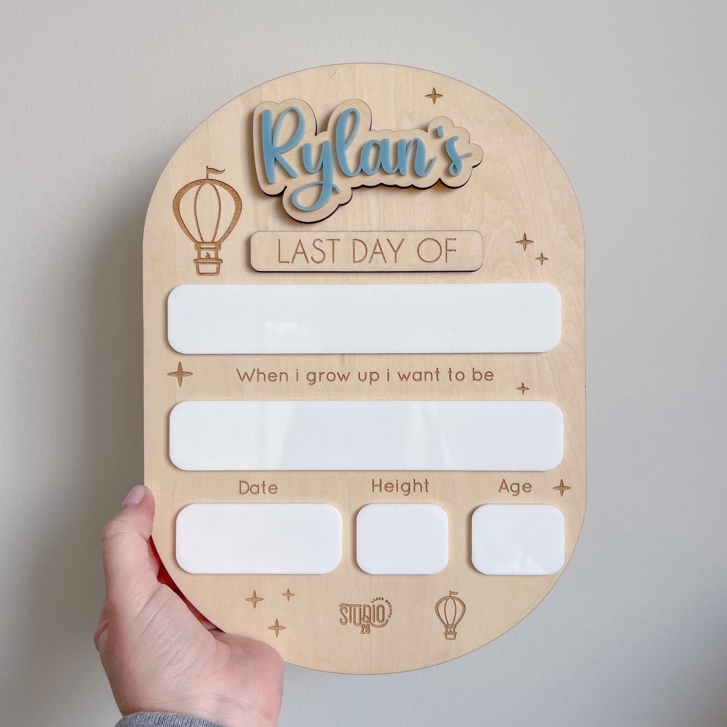 First Day Of Board Interchangeable - Hot Air Balloon