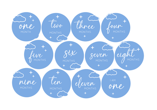 Cloud & Star Milestone Set