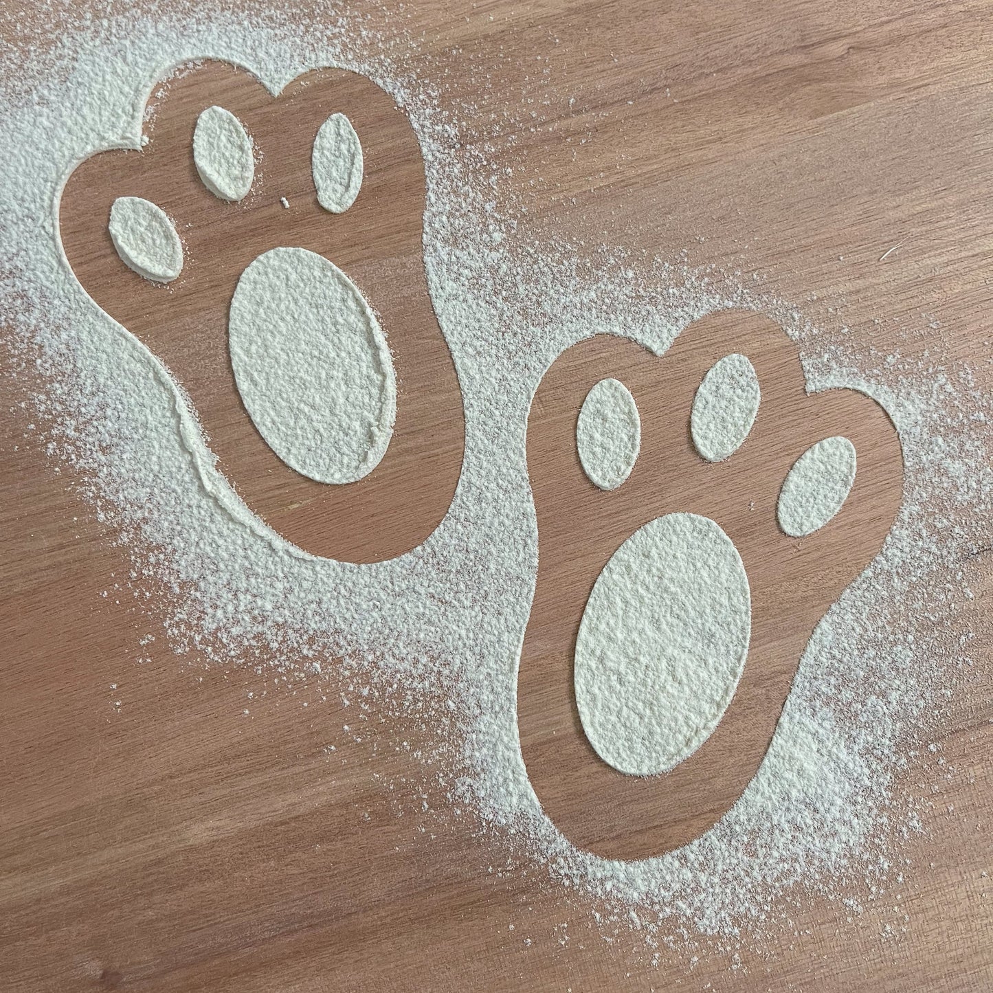 Easter Bunny Footprint Stencil