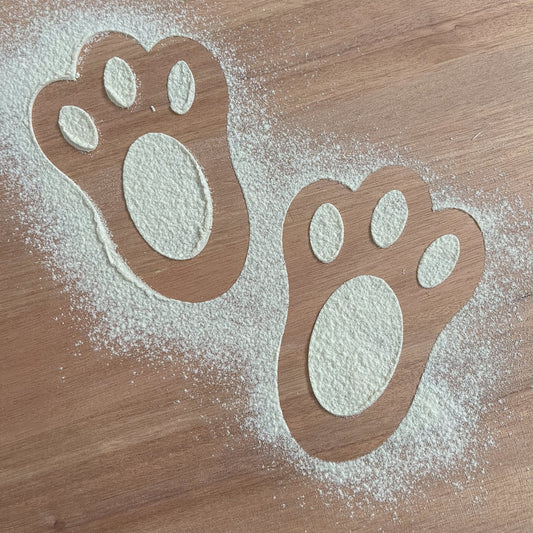 Easter Bunny Footprint Stencil