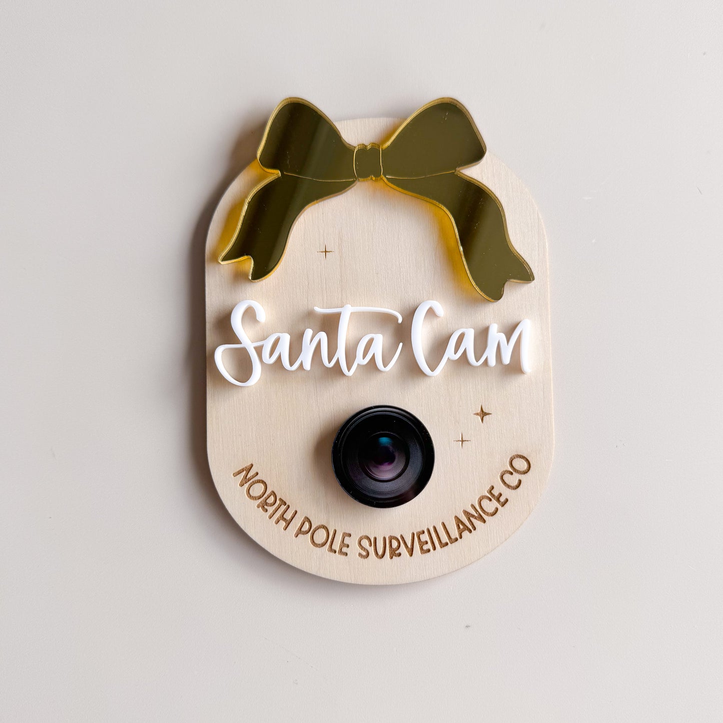 Santa Cam Elf Surveillance Plaque