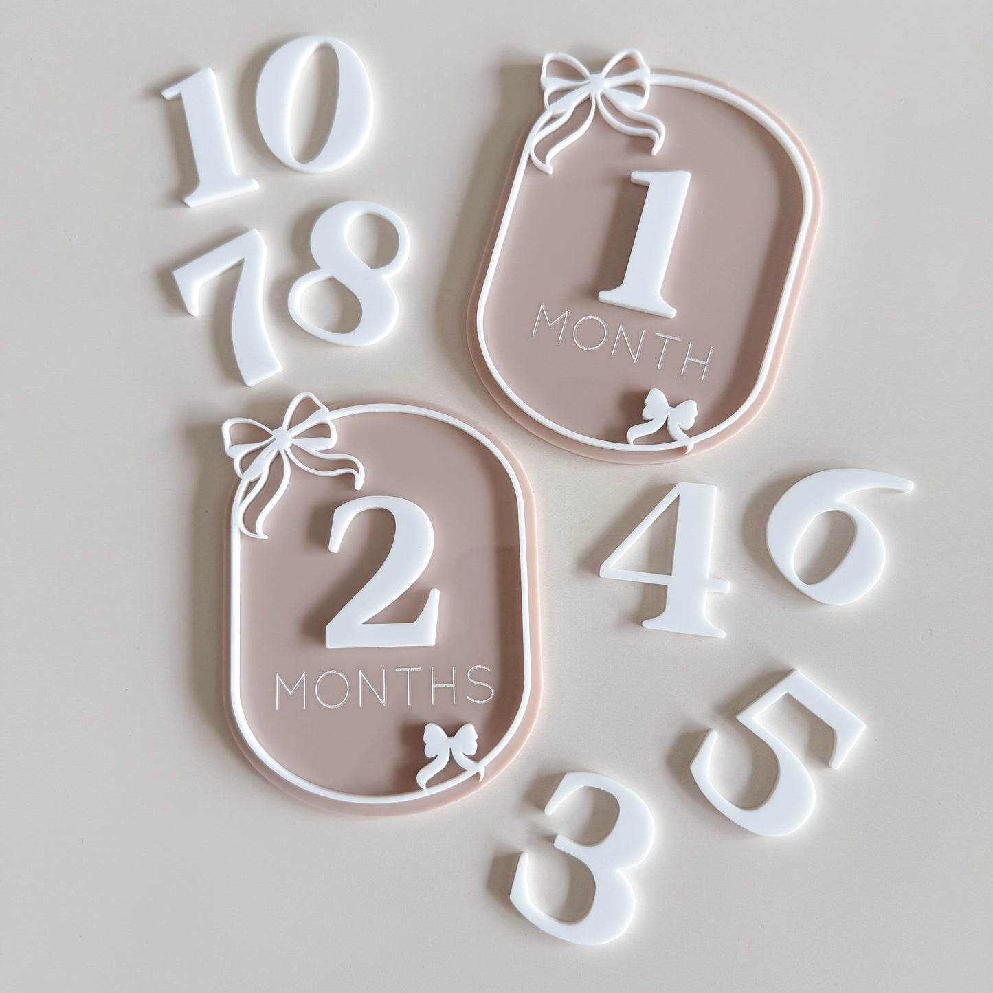 Bow Oval Interchangeable Milestone Set