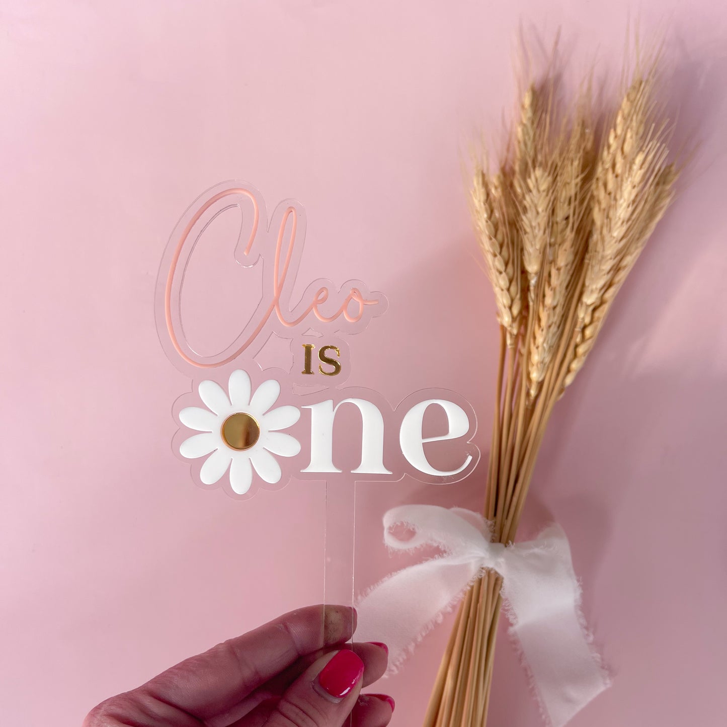 Daisy "ONE" Personalised Cake Topper