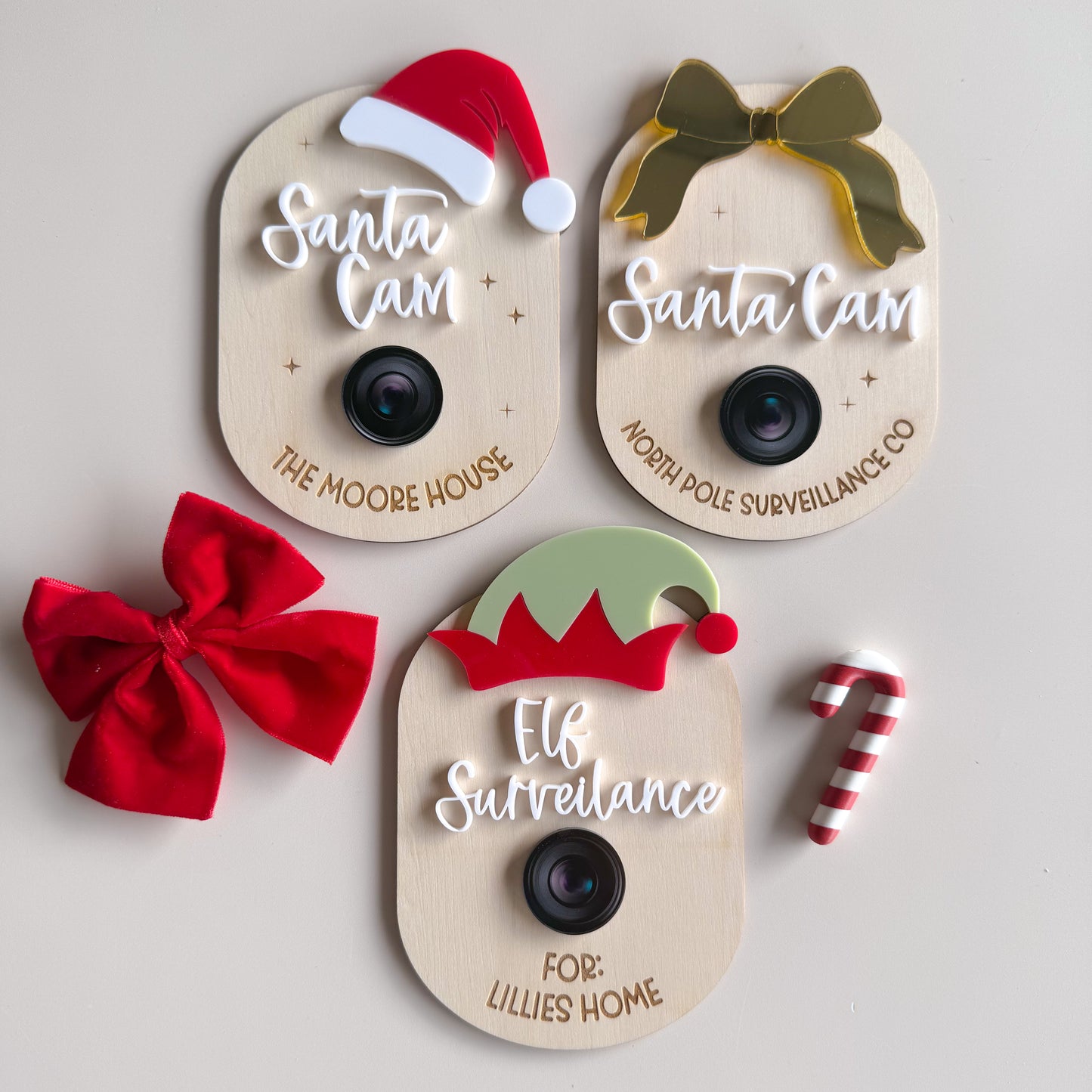 Santa Cam Elf Surveillance Plaque