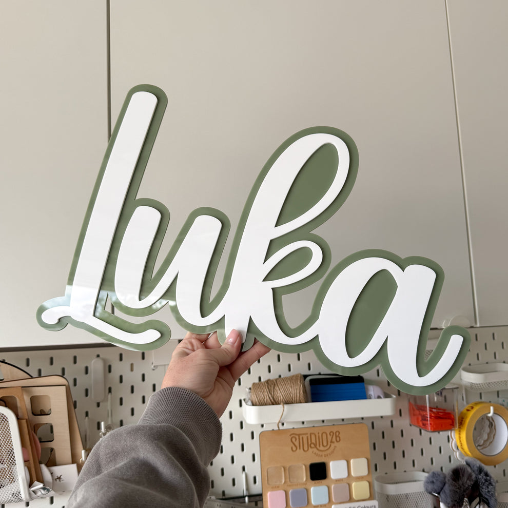 Double Layer Name Sign – Studio 26 Laser Designs