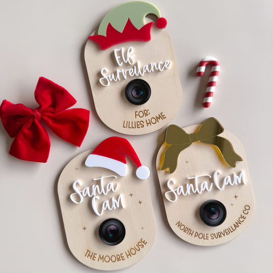 Santa Cam Elf Surveillance Plaque