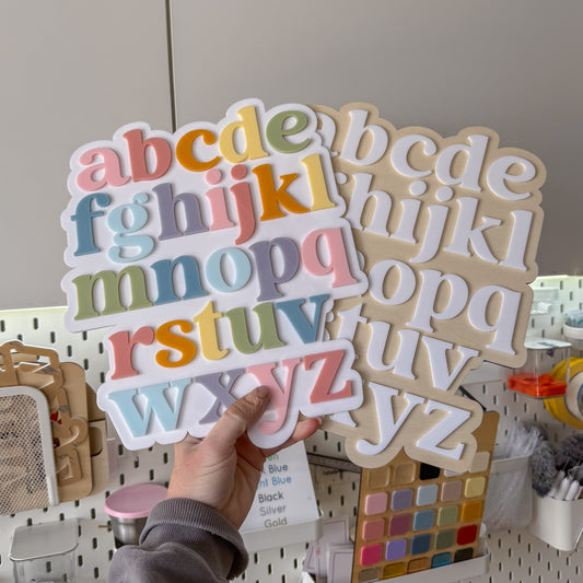 Alphabet Acrylic Wall Sign - Rainbow