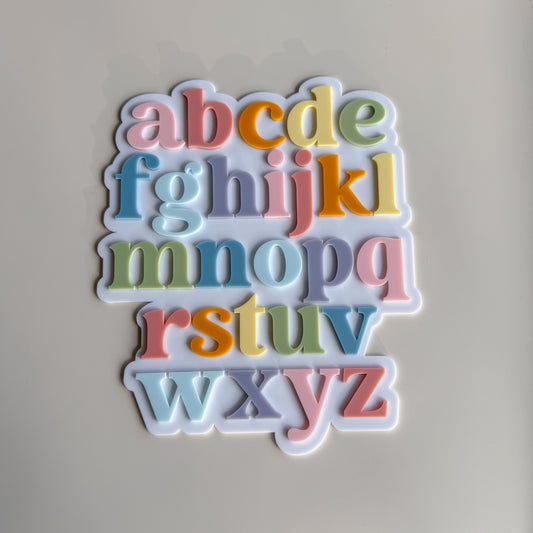 Alphabet Acrylic Wall Sign - Rainbow