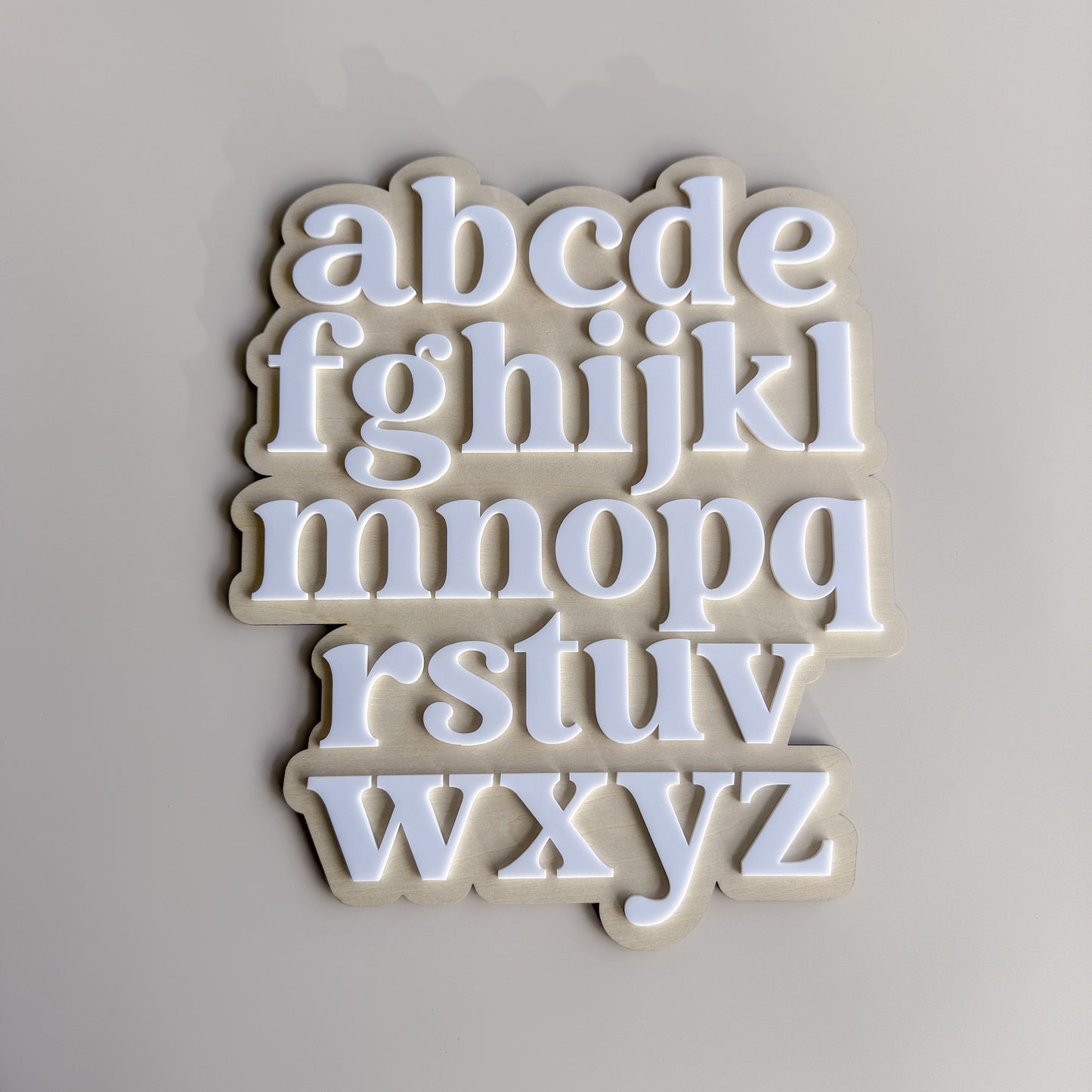 Alphabet Plywood Wall Sign