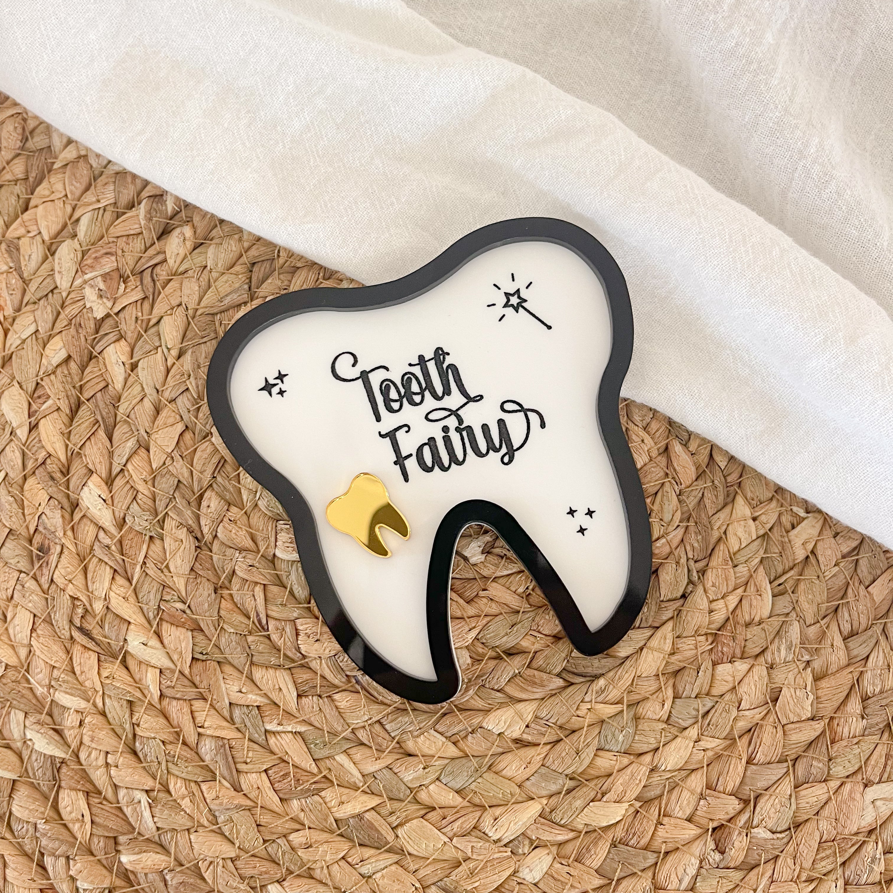 Tooth Acrylic Design Tooth Fairy Collection Tray Acrylic – Studio 26 Laser Designs