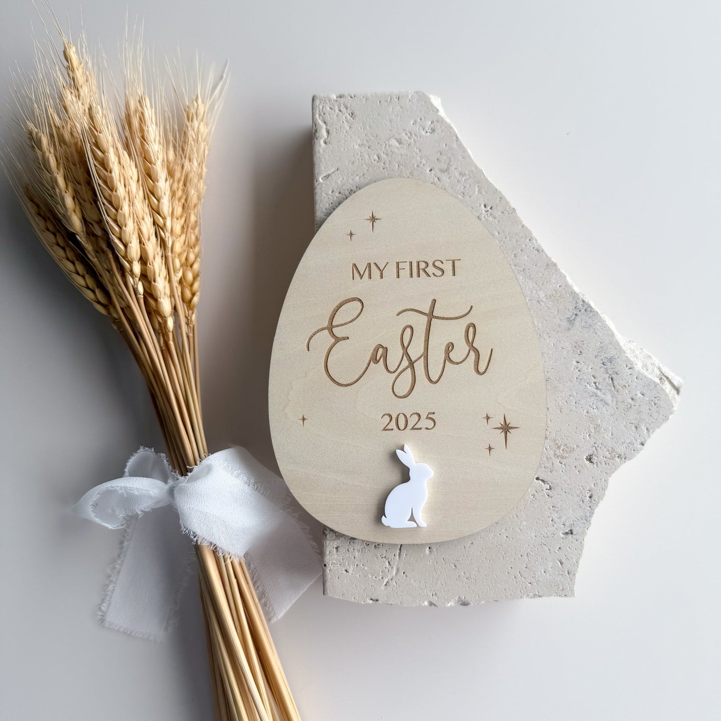 My First Easter Engraved Plywood Plaque