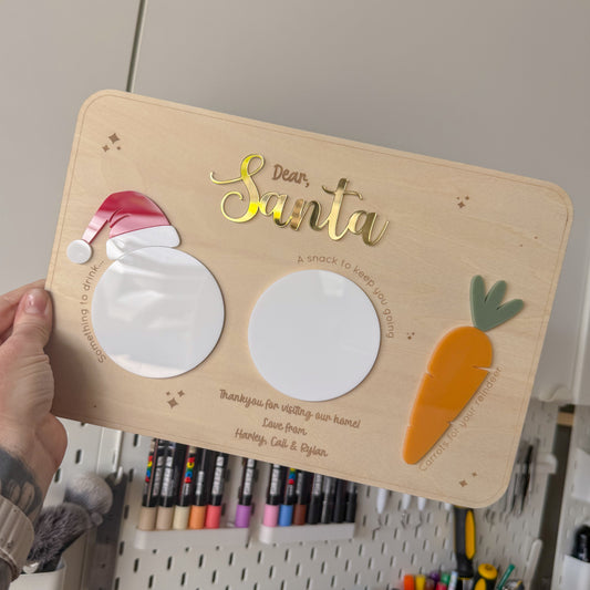Santa Treat Board with Hat - Colourful