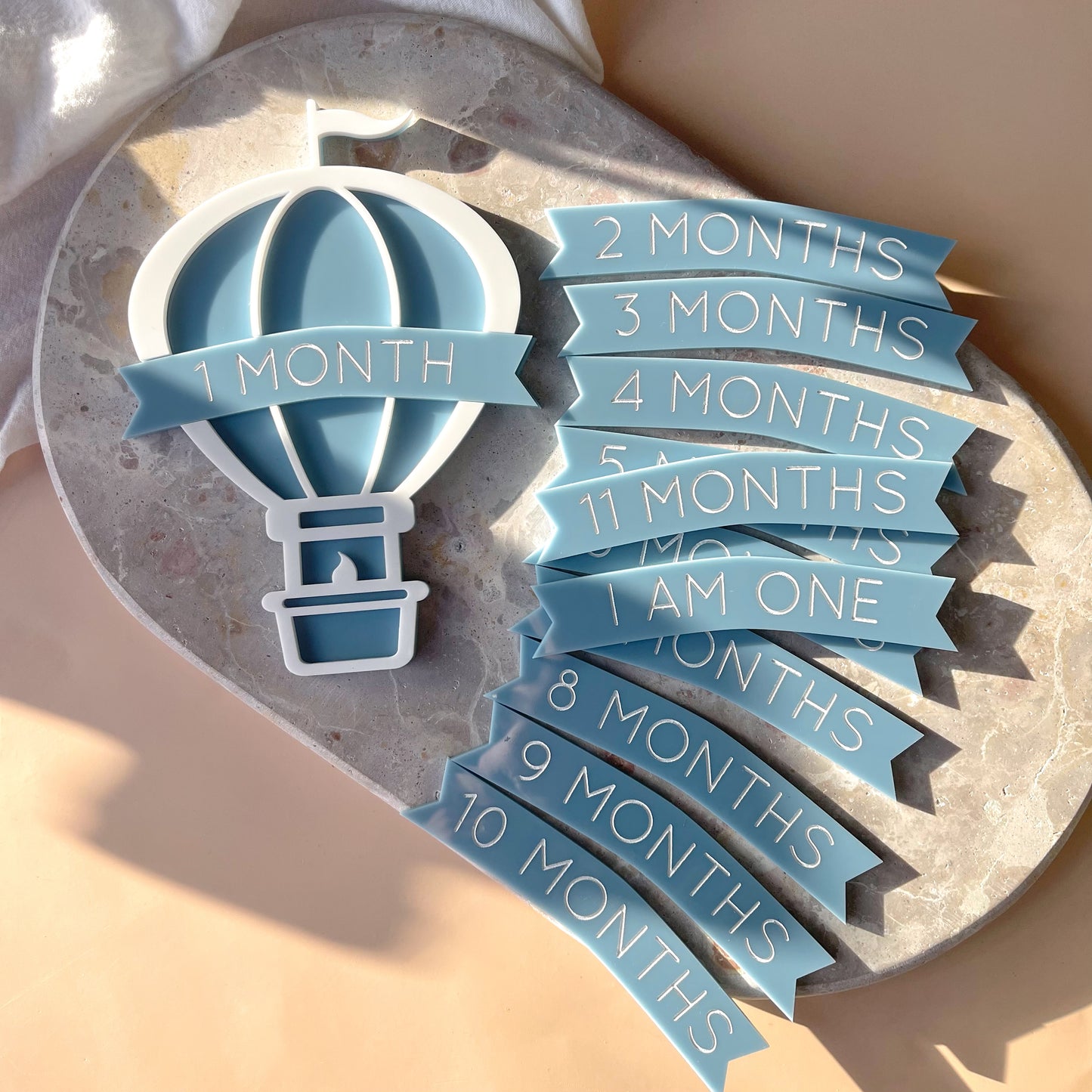 Hot Air Balloon Interchangeable Milestone Set