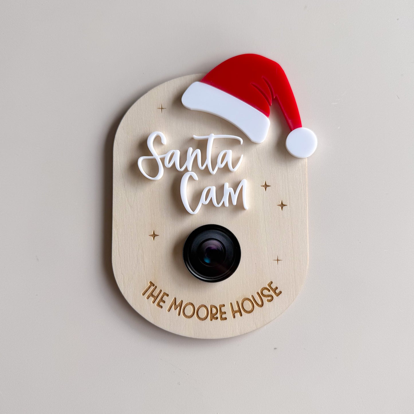 Santa Cam Elf Surveillance Plaque