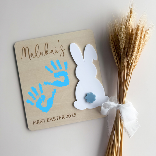 My First Easter Handprint Plaque