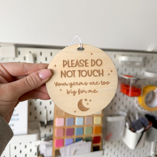 Do Not Touch Engraved Pram Plaque