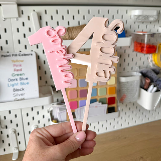 Personalised Number Cake Topper