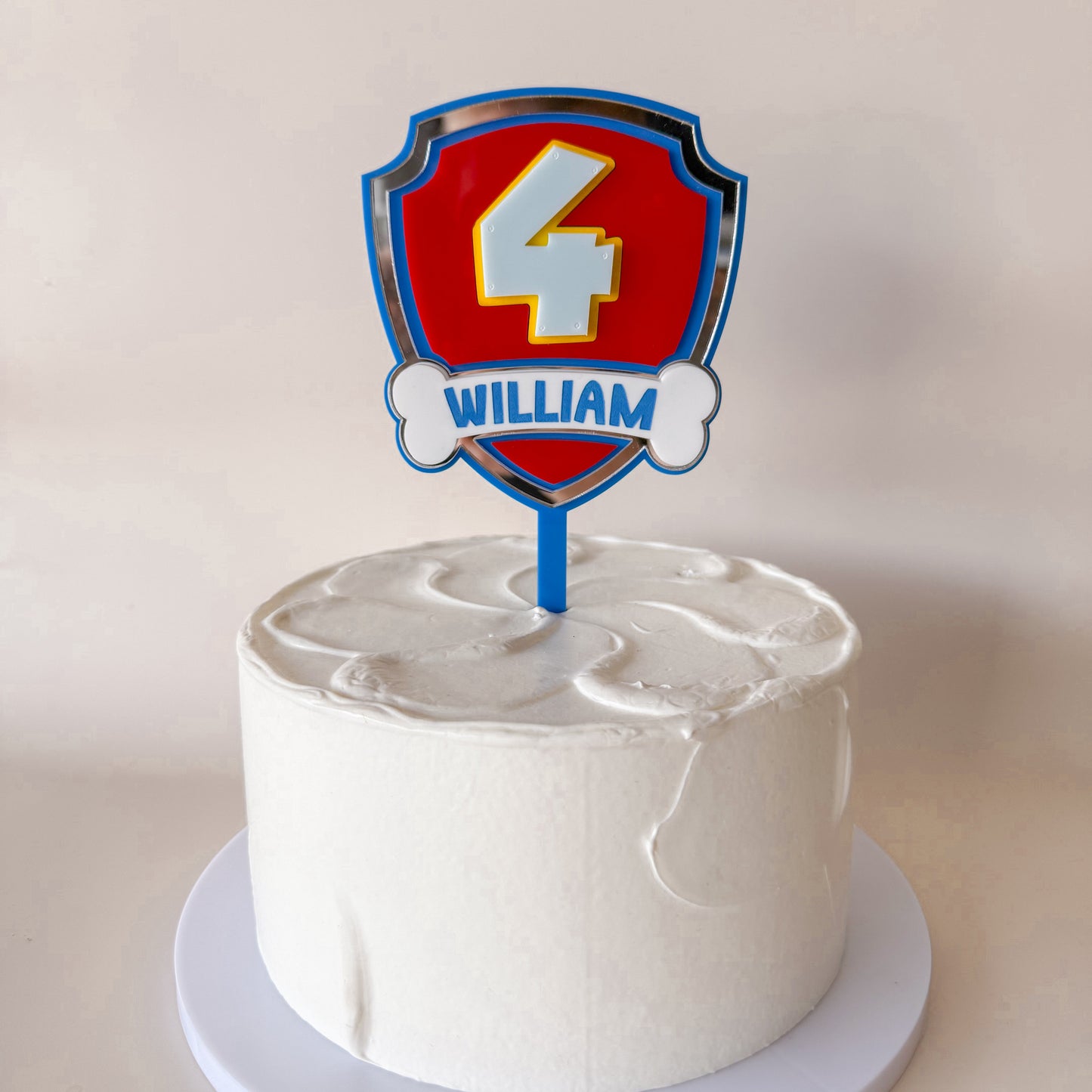 Puppy Rescue Theme Personalised Cake Topper