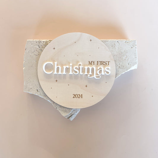 My First Christmas Circle Plaque