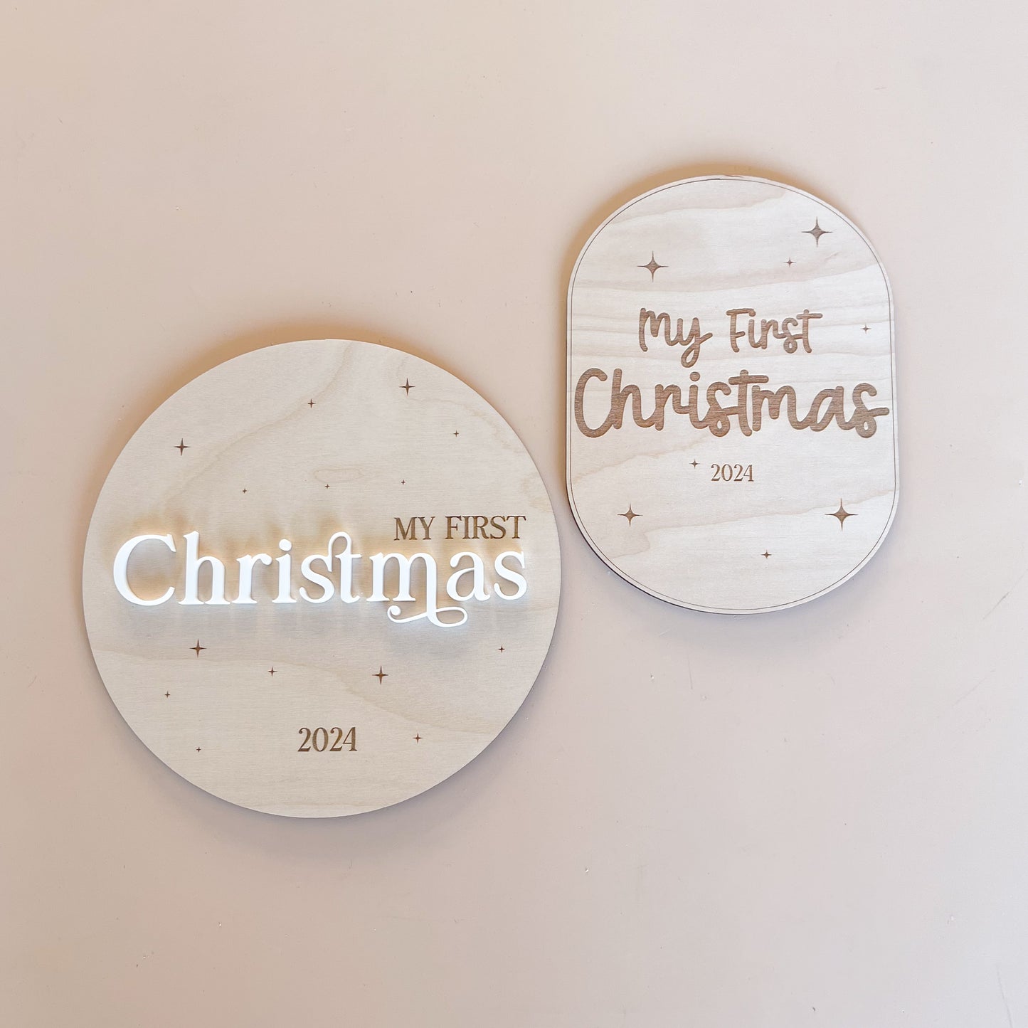 My First Christmas Oval Engraved Plaque