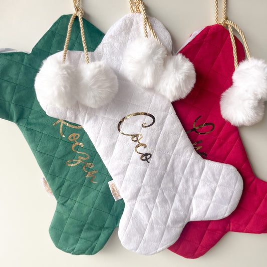 Christmas Stocking - Dog Cat Velvet