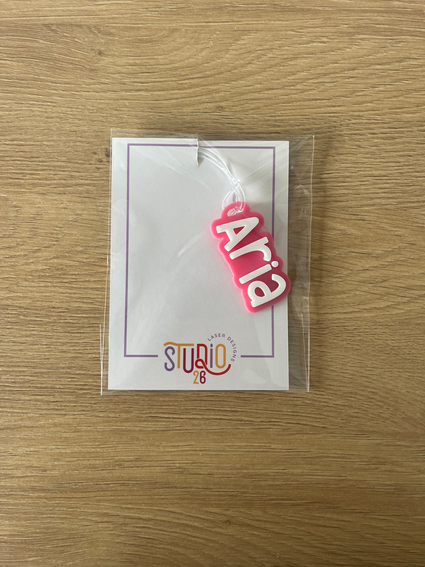 3D Bag Tag - Aria Pink - Sample