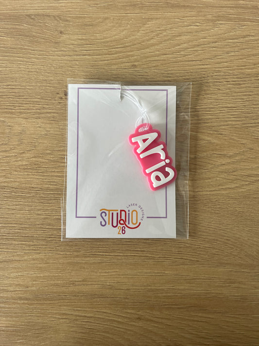 3D Bag Tag - Aria Pink - Sample