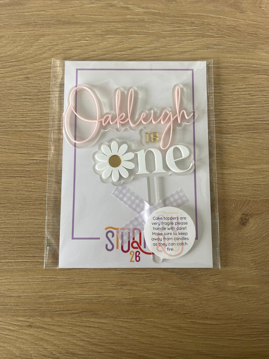 Daisy Cake Topper - Oakleigh Strawberry - Sample