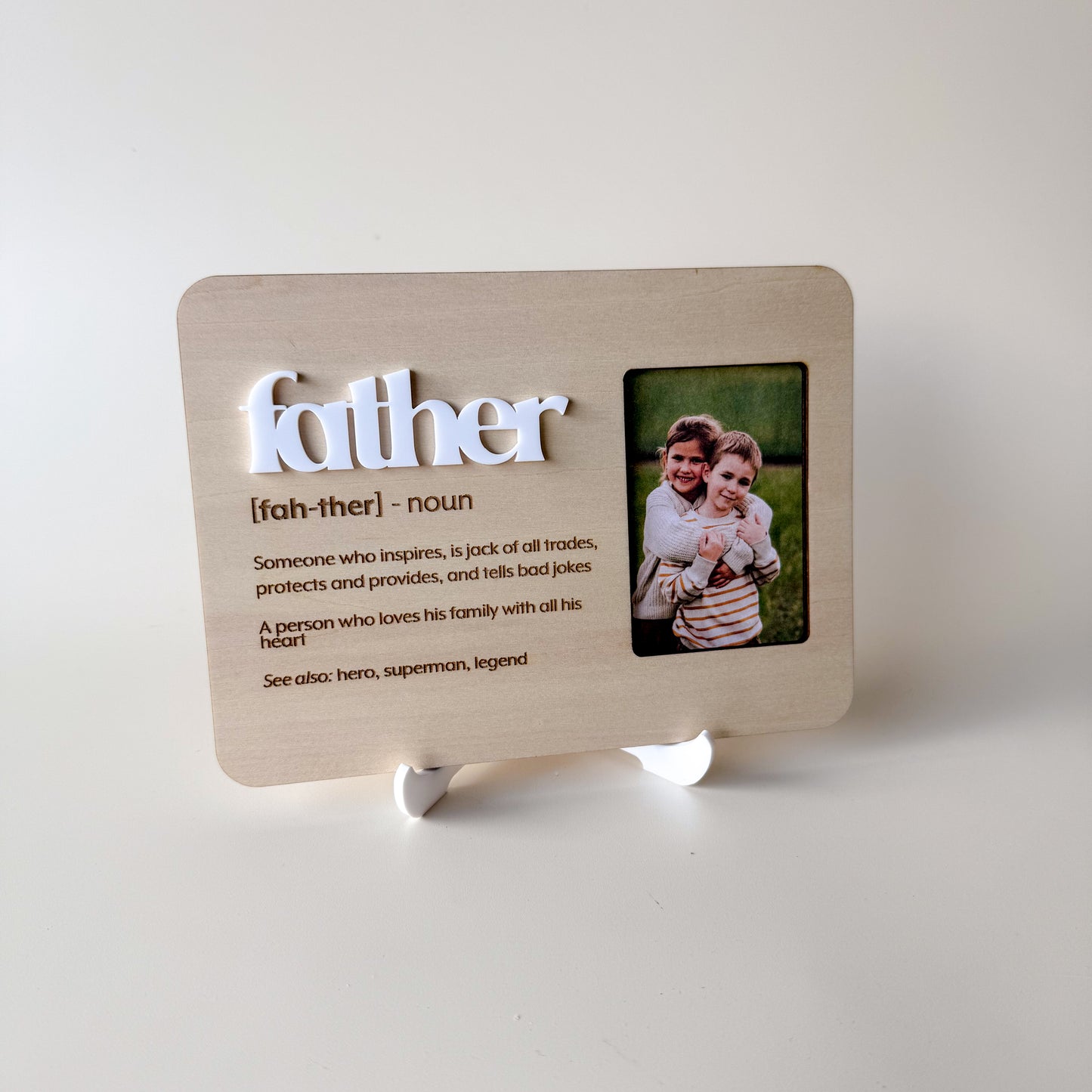 Father's Day Photo Frame Quote Sign