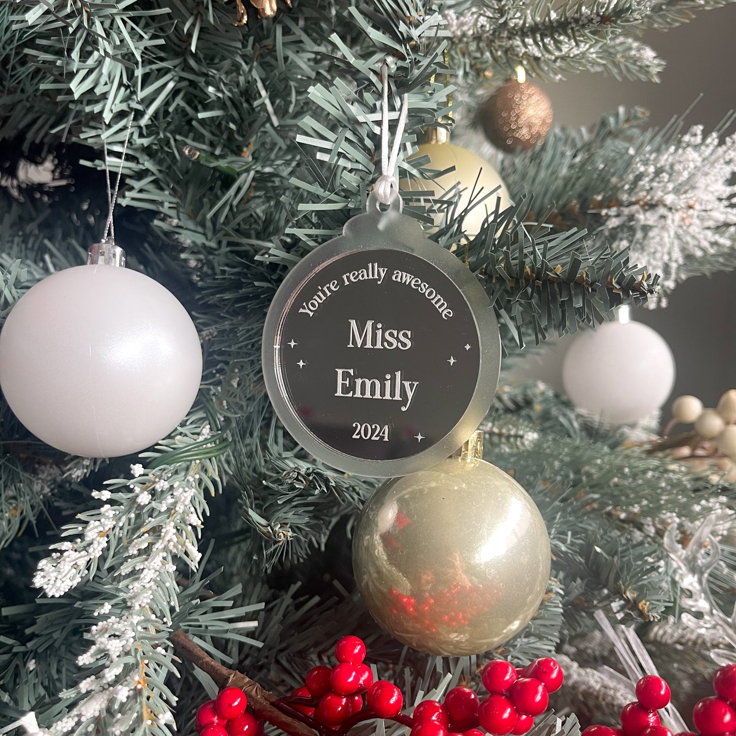 Teacher/Educator Thankyou Ornament Round