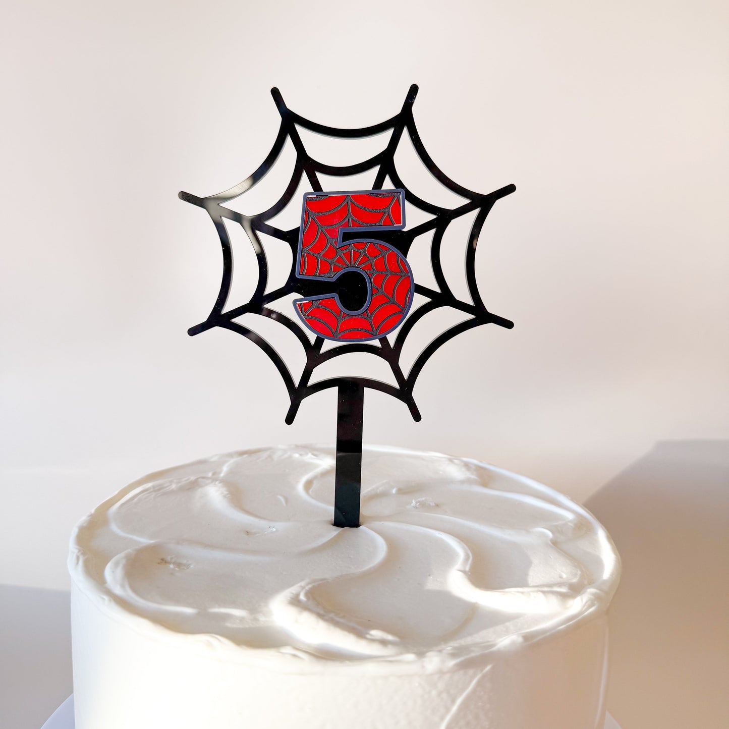 Spider Web Number Cake Topper