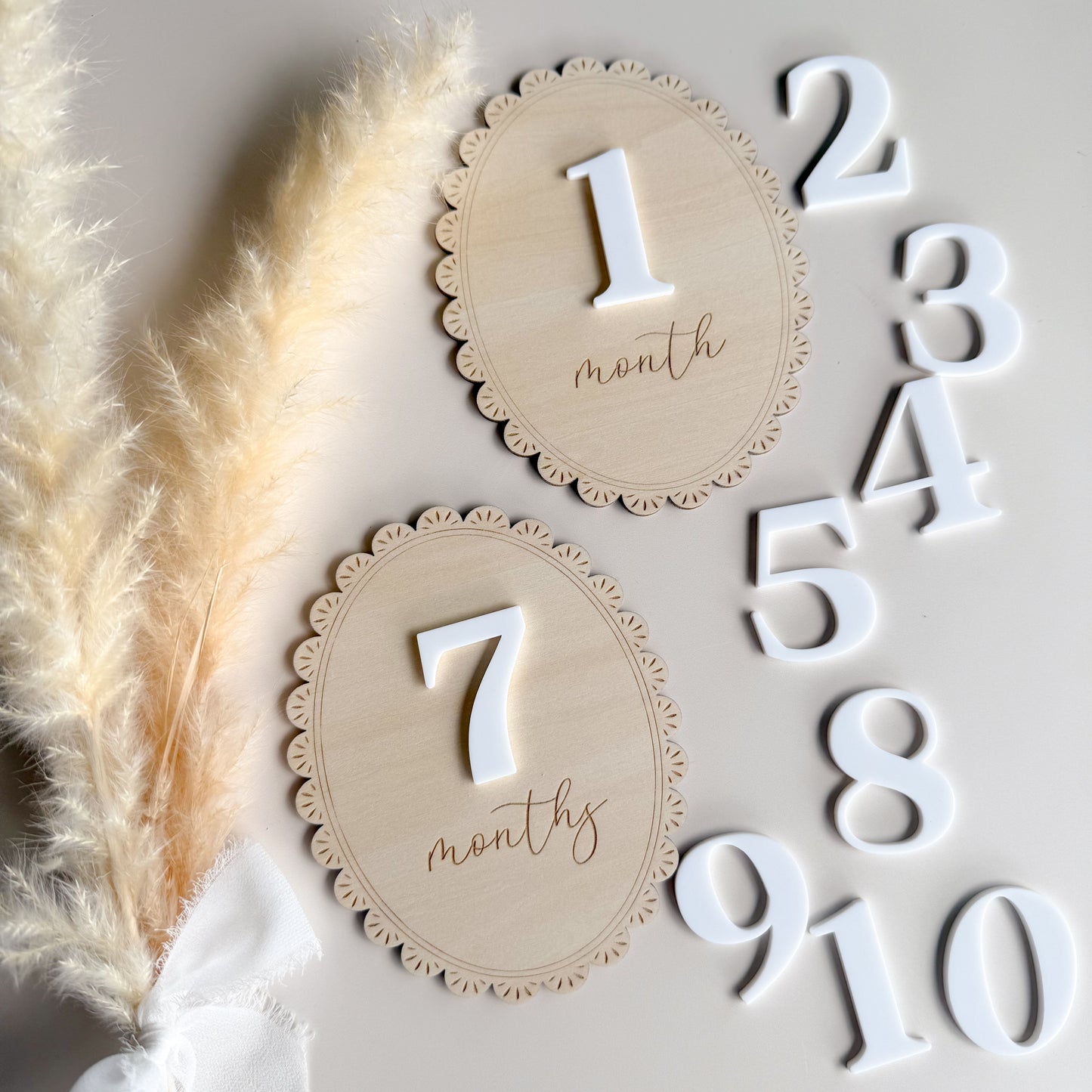 Scalloped Lace Interchangeable Milestone Set