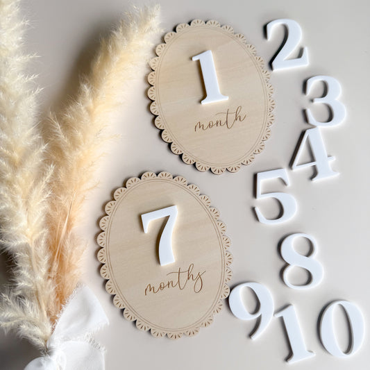 Scalloped Lace Interchangeable Milestone Set
